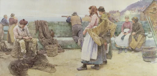Dans un village de pêcheurs de Cornouailles : départ de la flotte pour le nord, 1886